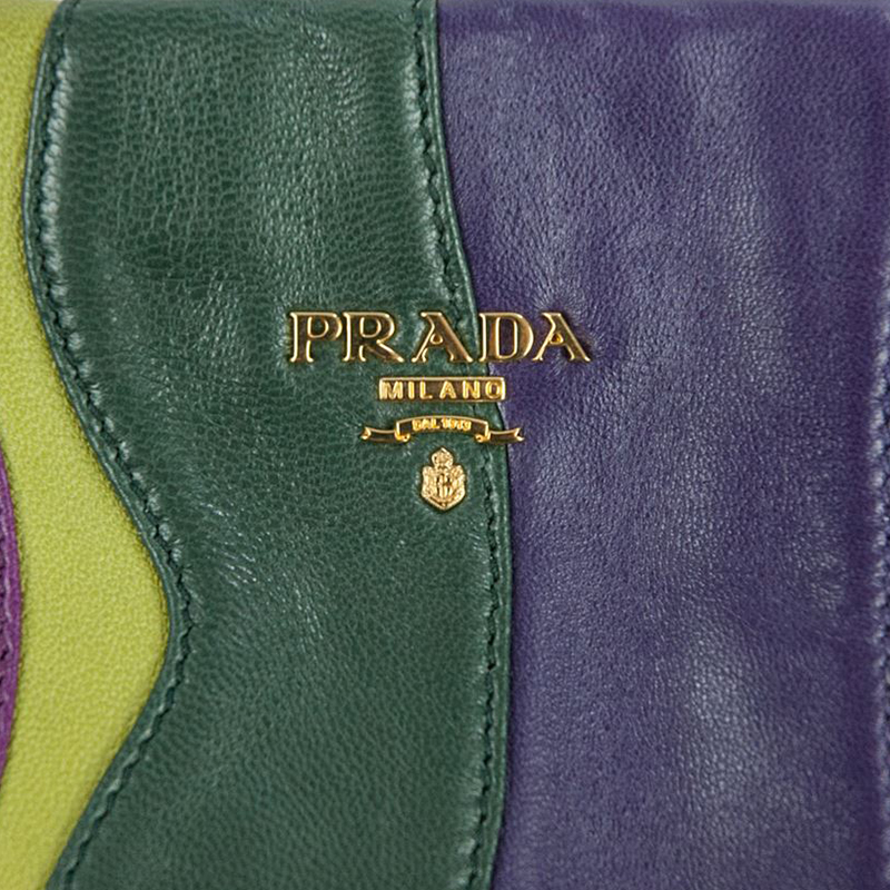 Prada leather pochette prada pink nylon bag